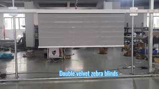 Cortinas zebra duplas de veludo