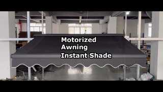 Toldo de braço retrátil com dossel de meia cassete 580