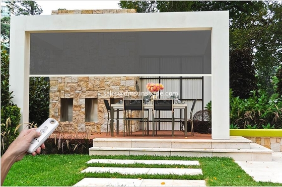 Parede solar para exterior Motorizado Smart Zip Track Blinds / Roller Zip Track Roller Blinds para fora