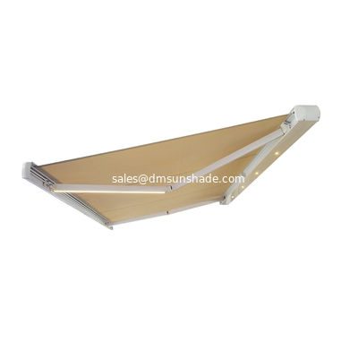 Parede solar exterior Telhado retrátil com controle de motor e luzes LED / Telhado de cassete completo