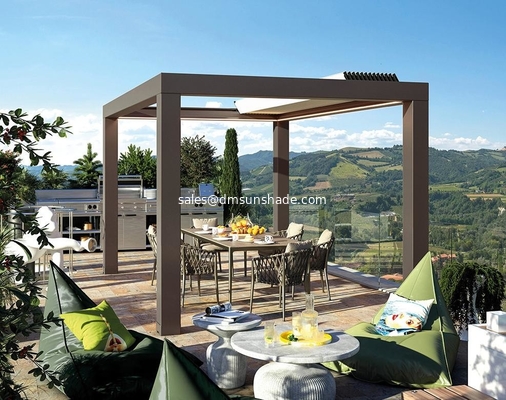 Novas tecnologias de pergola motorizada retrátil para o exterior