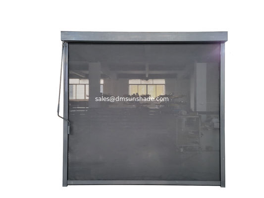 Persiana enrolável com manivela manual para peitoril de janela de porta externa, à prova de vento