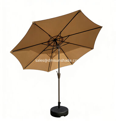 Guarda-chuva de pólo central para pátio externo, guarda-sol de jardim à prova d'água