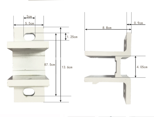 Bracket de toldo branco e preto em forma de U para toldo retrátil - Partes sobressalentes